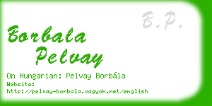 borbala pelvay business card